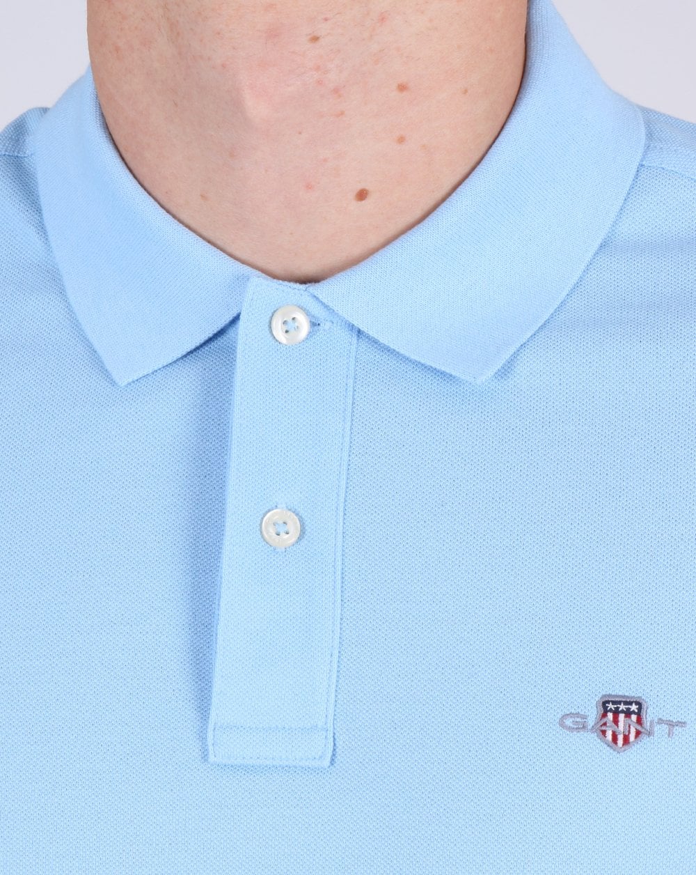 Gant Pique Rugger Polo Sky Blue - Image 2