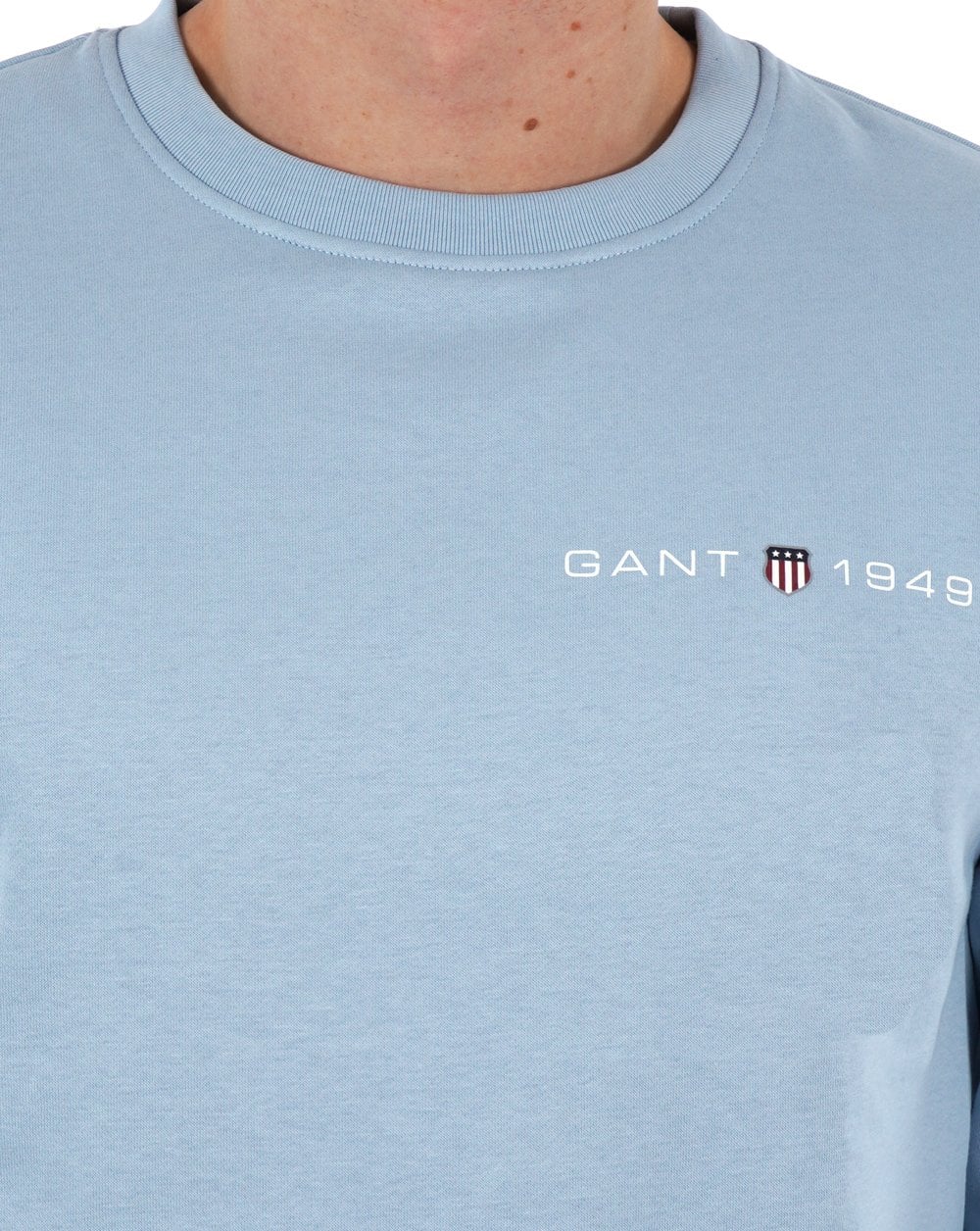 Gant Printed Graphic Crew Neck Sweatshirt Blue - Image 2