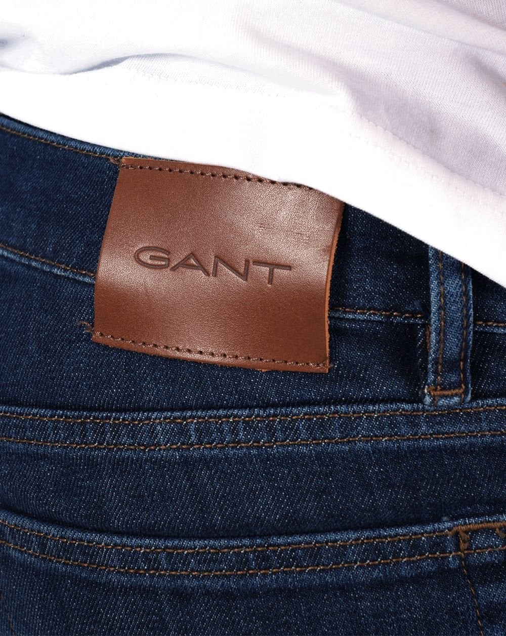 Gant Regular Fit Jeans Dark Blue Worn In - Image 2
