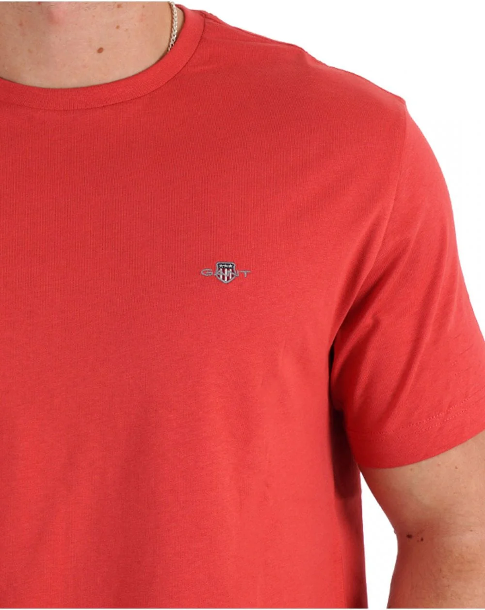 Gant Shield T Shirt Brick Red - Image 2
