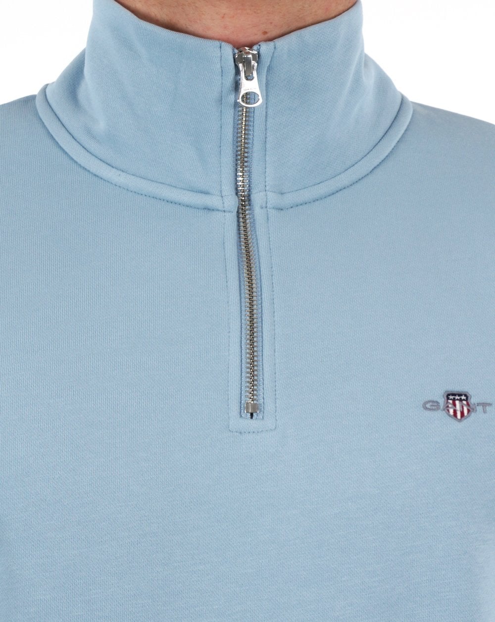 Gant Shield Half Zip Sweat Blue - Image 2