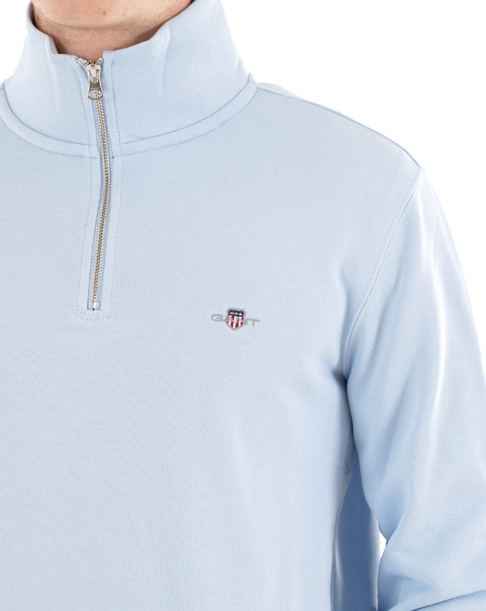 Gant Shield Half Zip Sweat Fresh Blue - Image 2