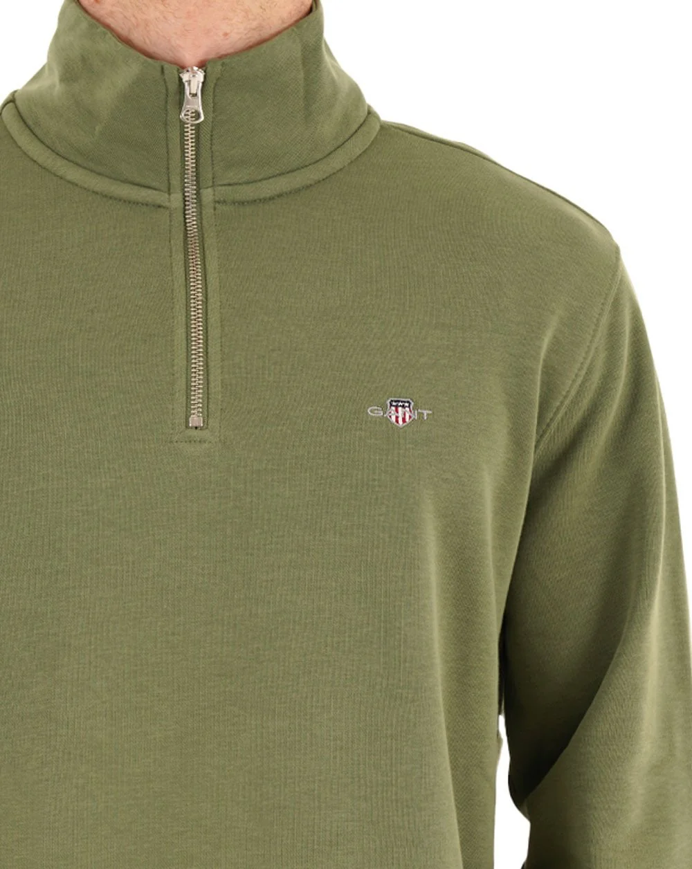 Gant Shield Half Zip Sweat Light Green - Image 2