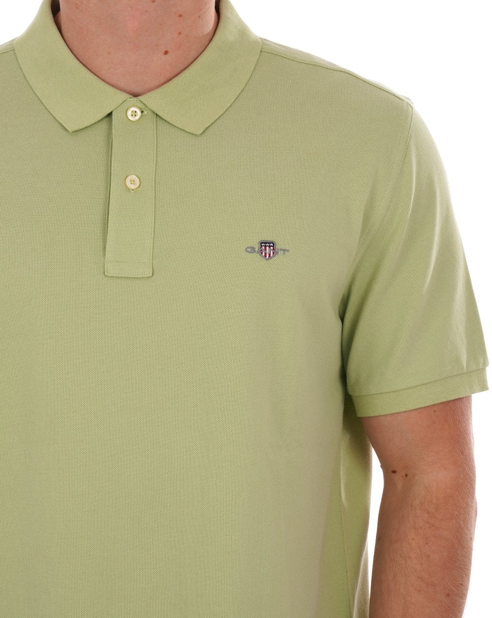 Gant Shield Pique Polo Matcha Green - Image 2