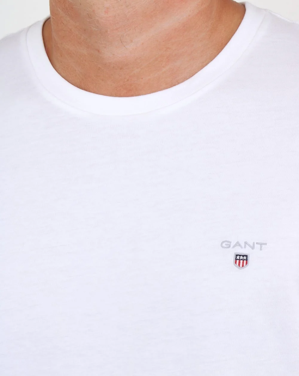 Gant Solid Crew Neck T Shirt White - Image 2