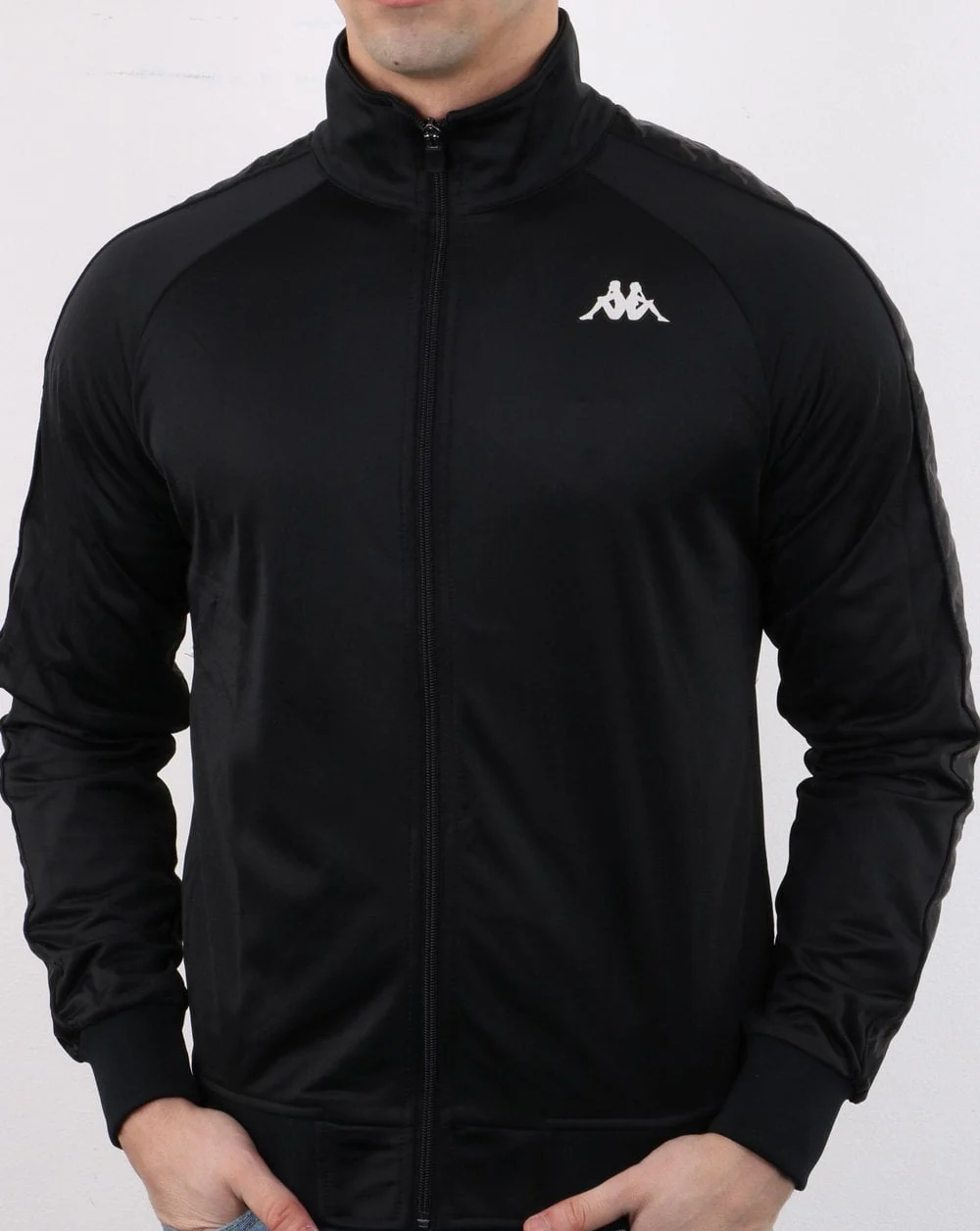 Kappa Banda Anniston Track Top Black/White