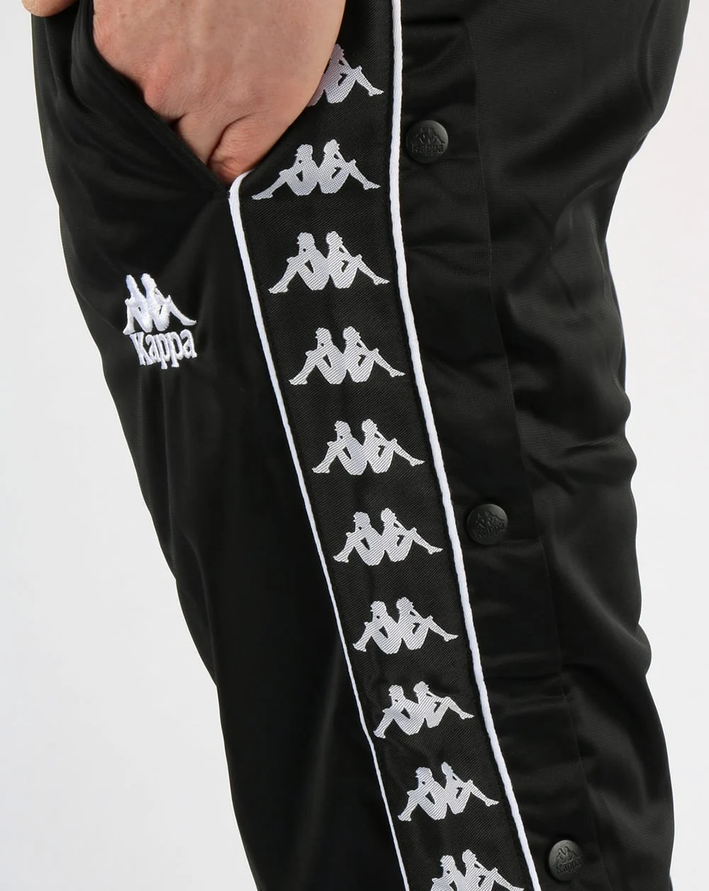 Kappa Classic Popper Track Pants Black - Image 3