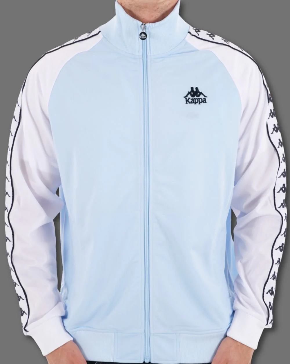Kappa Uriah Track Top Sky Blue/White - Image 2