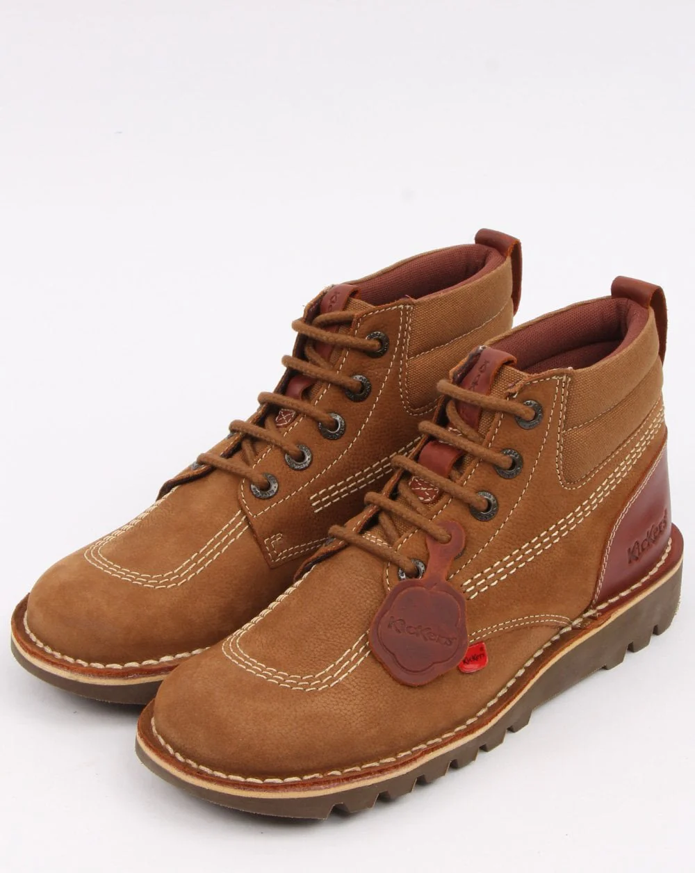 Kickers Kick Hi Mash Up Boot Brown - Image 3