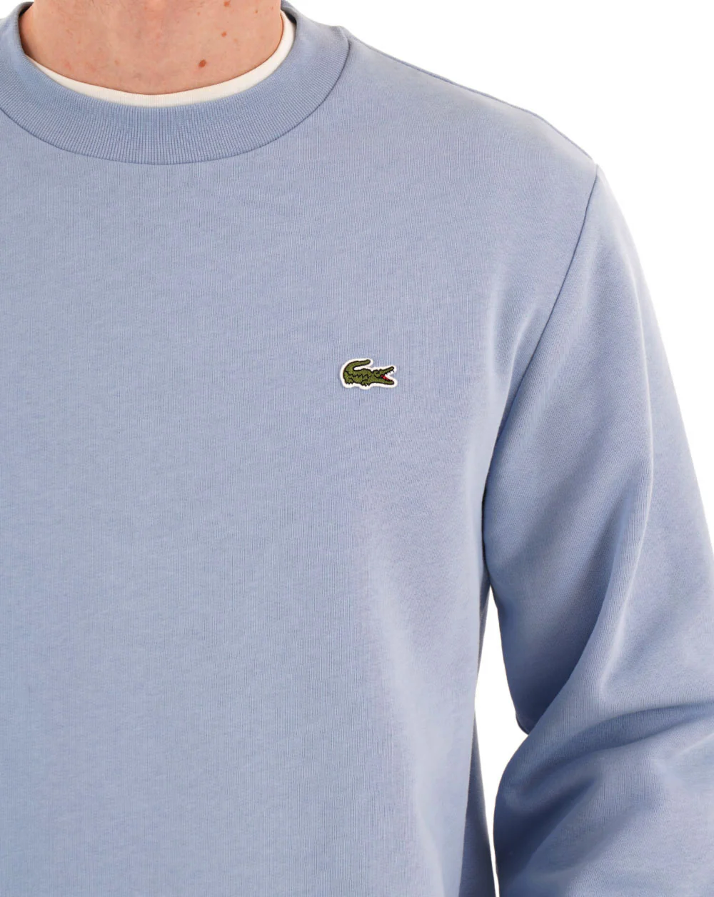 Lacoste Brushed Cotton Sweatshirt Sky Blue - Image 2