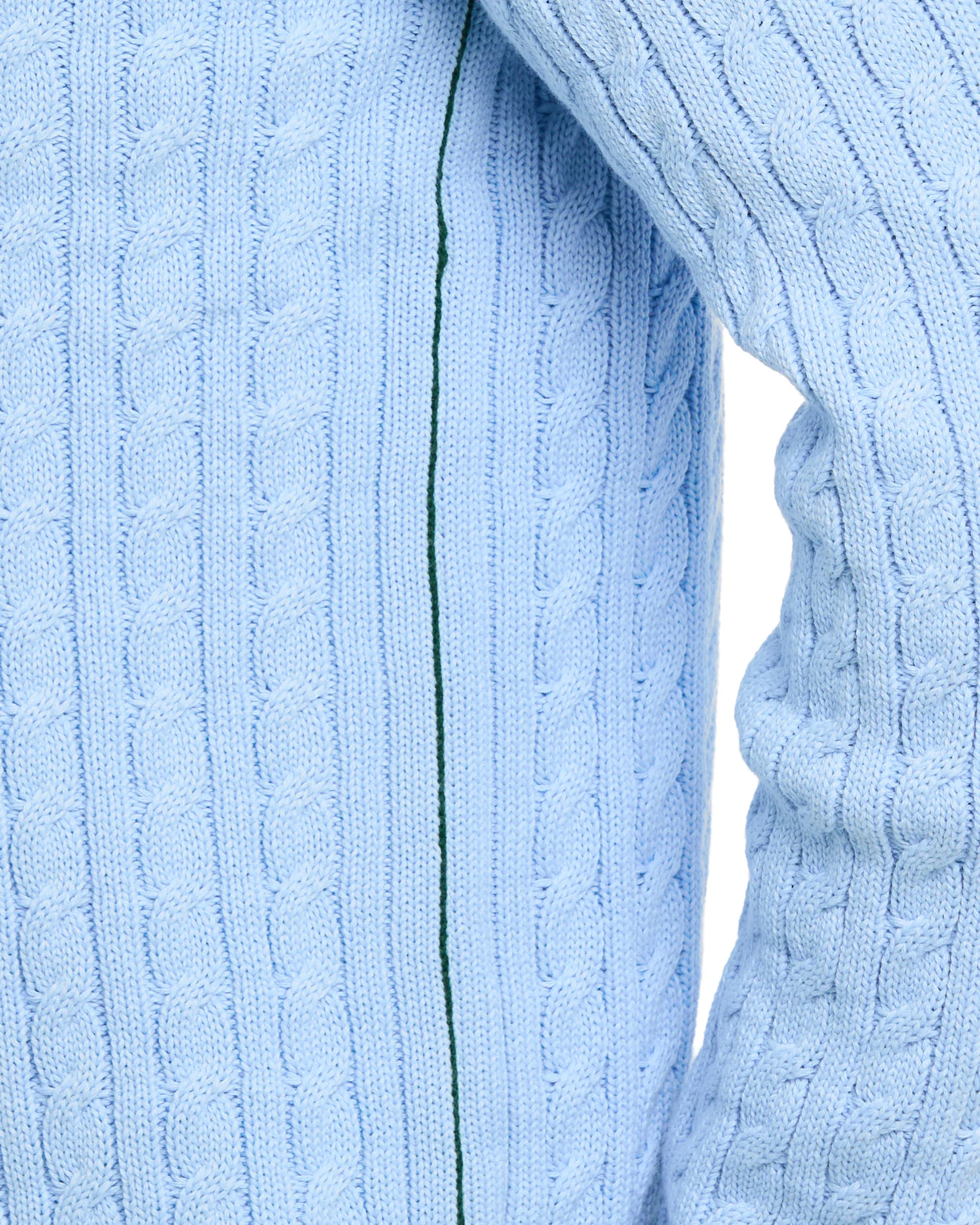 Lacoste Cable Knit Jumper Sky Blue - Image 2