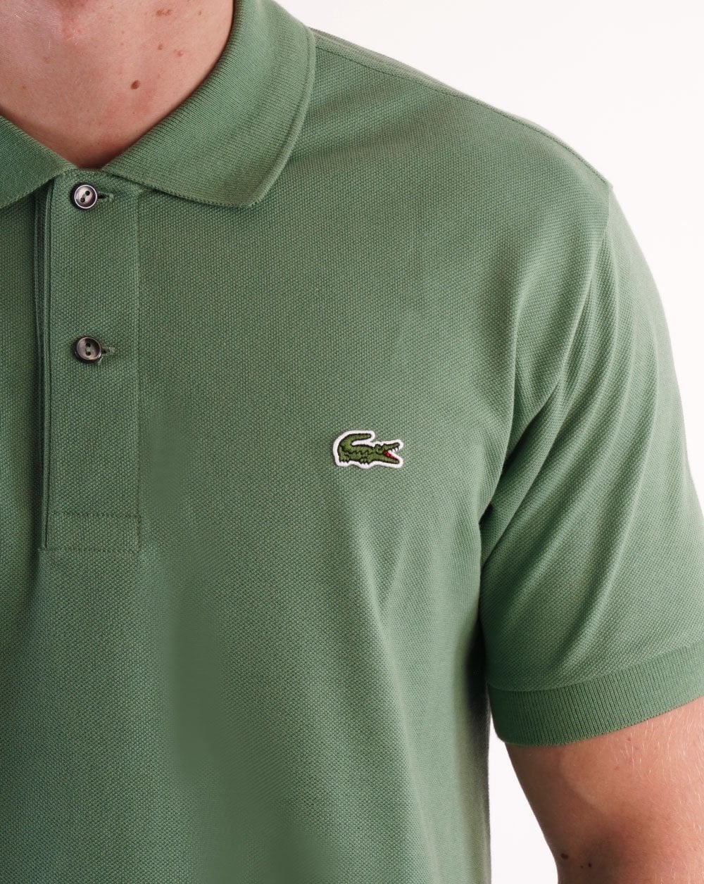 Lacoste Classic Polo Shirt Ash Green - Image 2