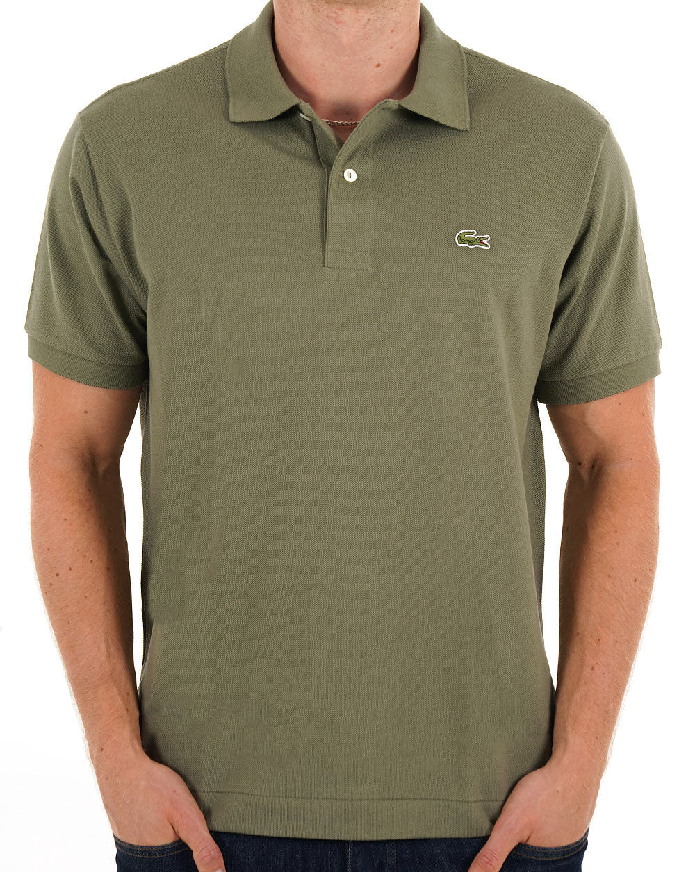 Lacoste Classic Polo Shirt Khaki Green - Image 3