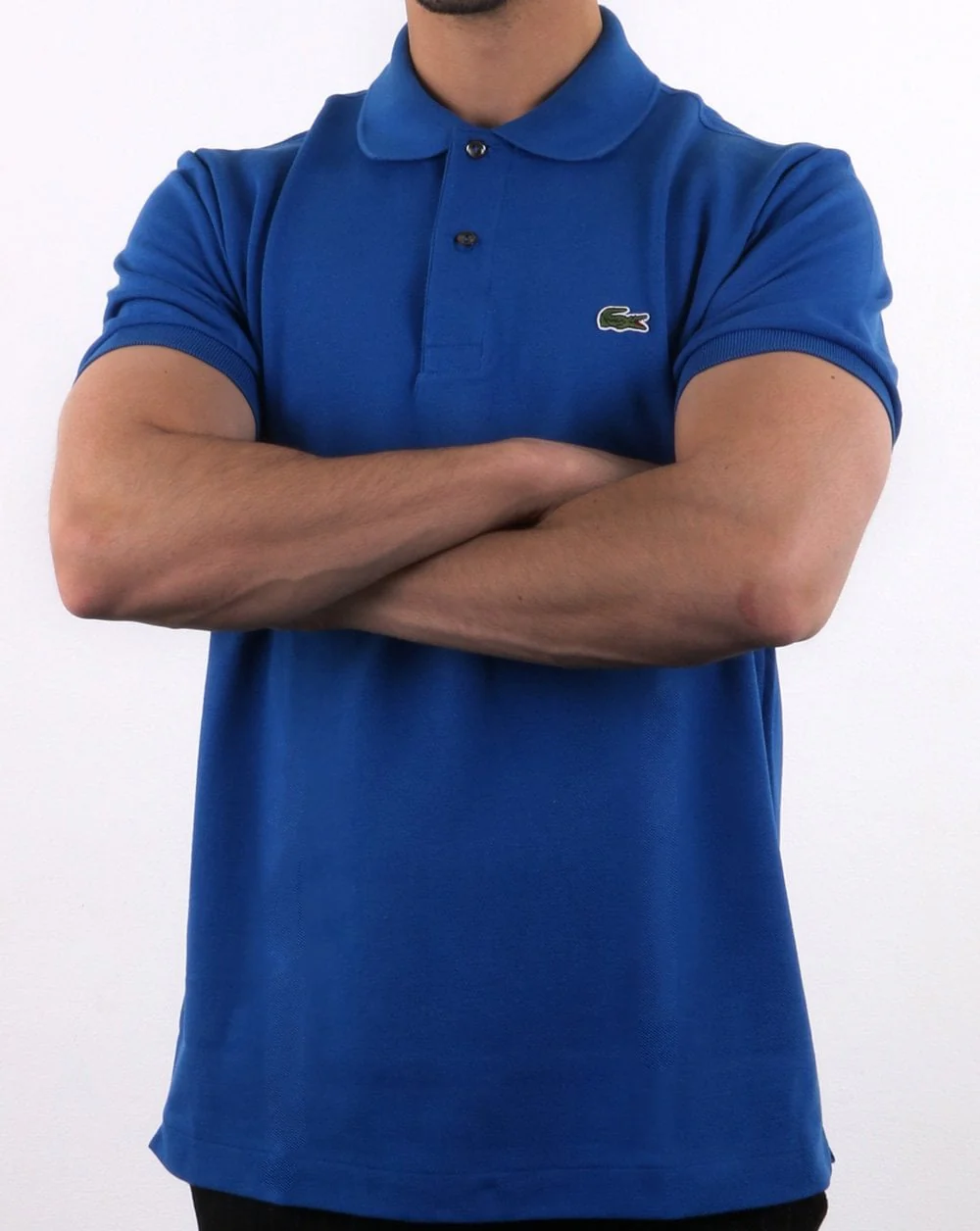 Lacoste Classic Two Button Pique Polo Shirt Blue - Image 3