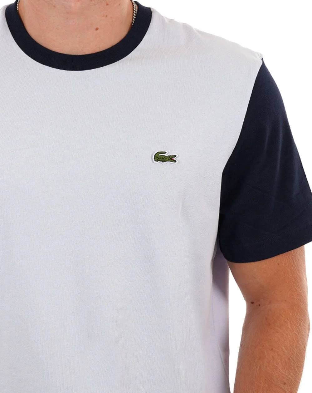Lacoste Colourblock T-shirt Light Blue/Navy - Image 2