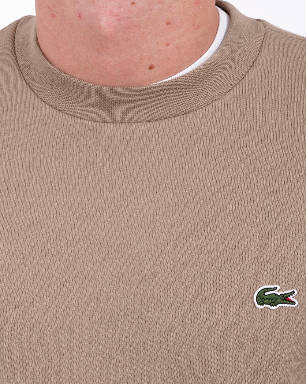 Lacoste Cotton Sweatshirt Dark Sand - Image 2