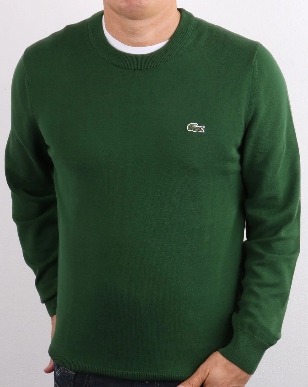 Lacoste Crew Neck Jumper Green - Image 2