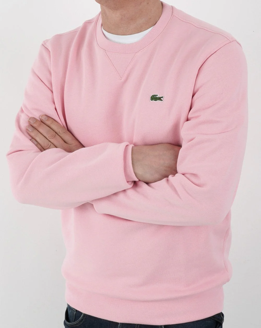 Lacoste Crew Neck Sweatshirt Pink - Image 2