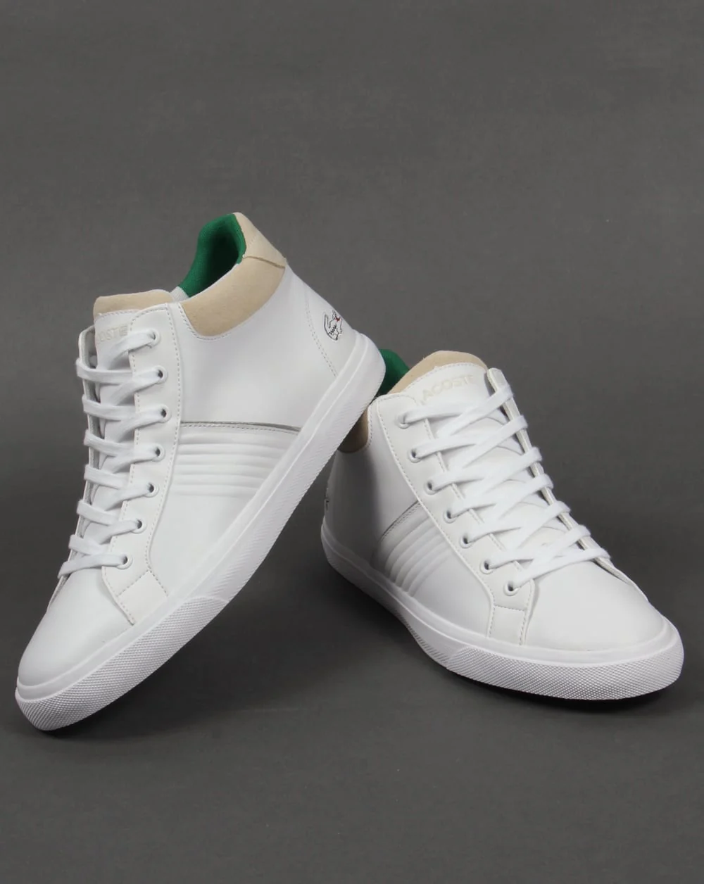 Lacoste Fairlead Mid Trainers White - Image 3