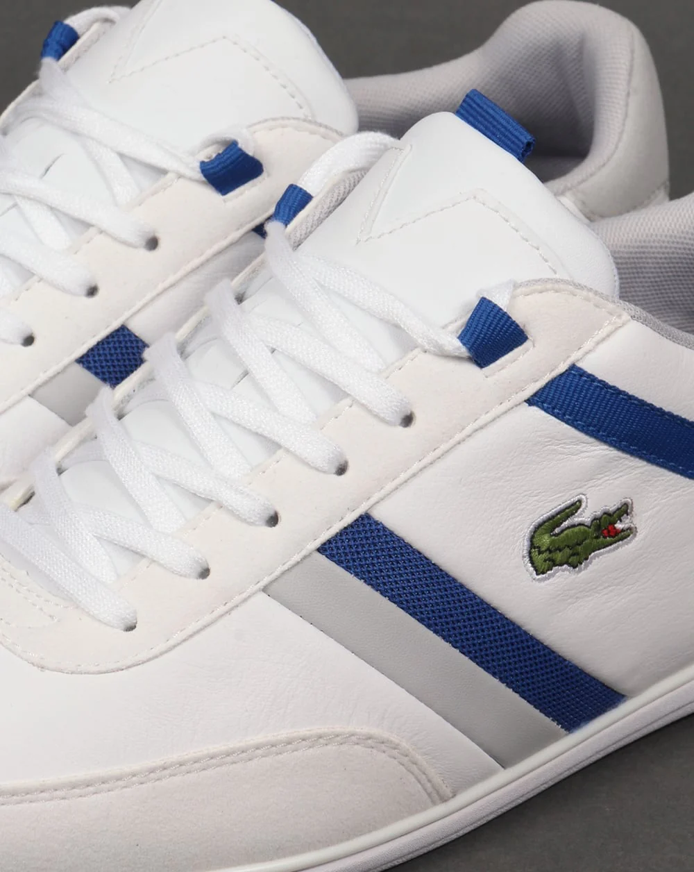 Lacoste Giron Trainers White/Royal - Image 3