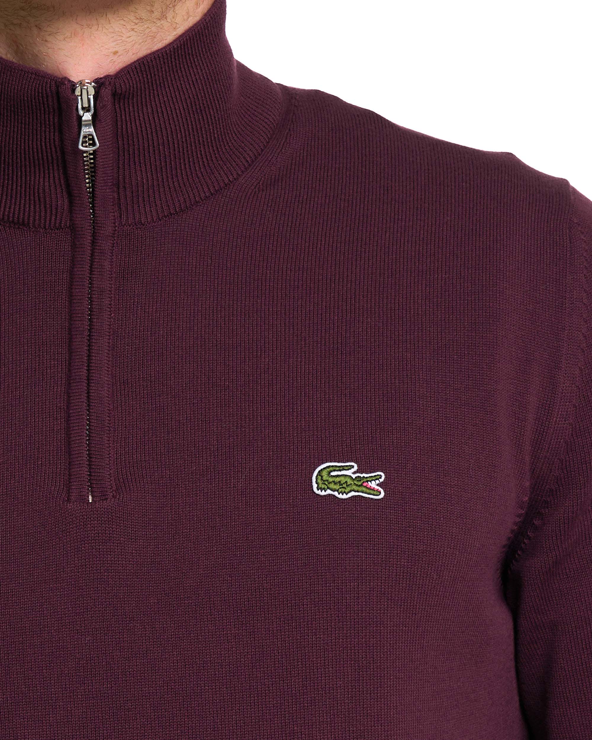 Lacoste Half Zip Knit Jumper Oxalis - Image 2