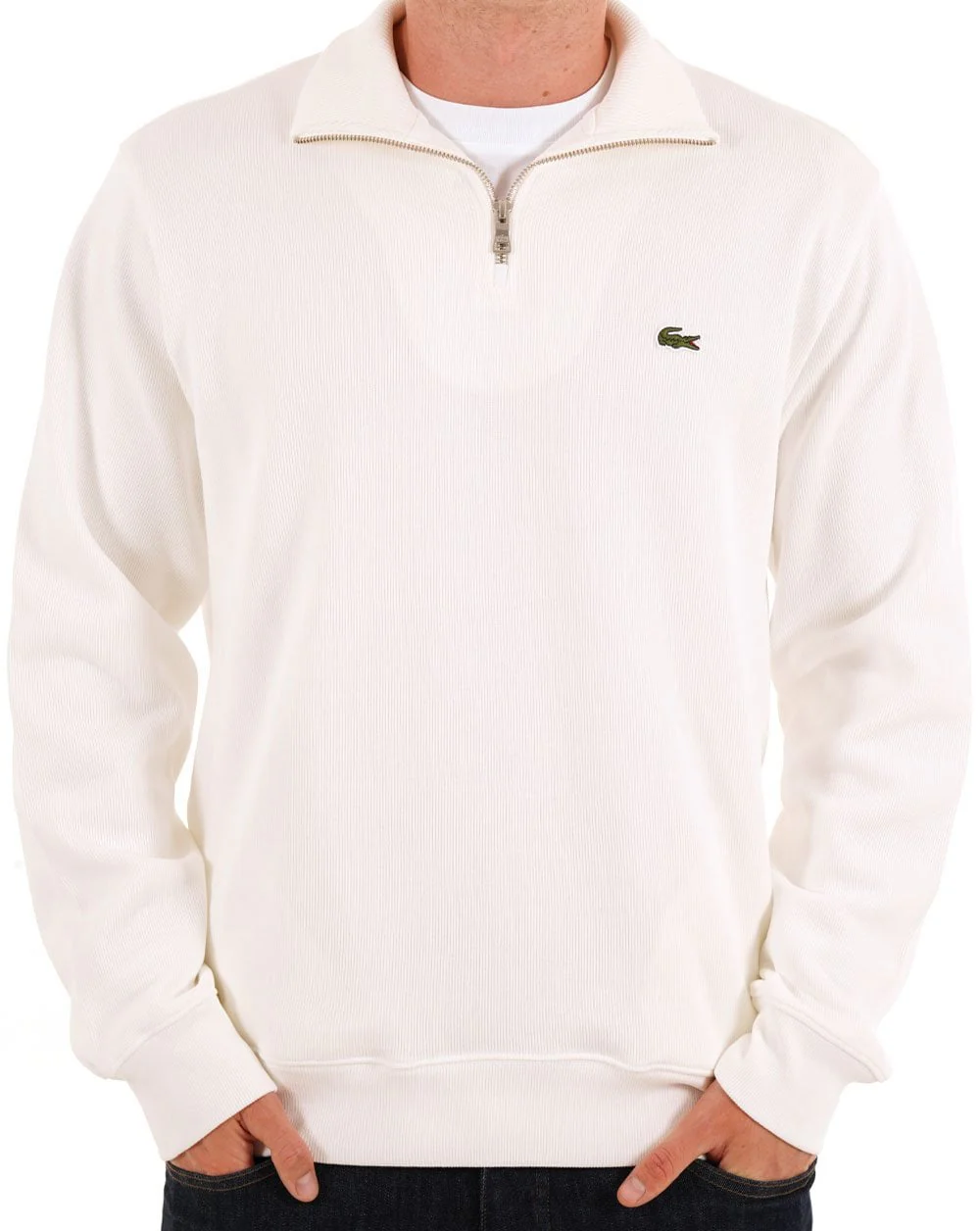Lacoste Half Zip Sweatshirt Flour - Image 3