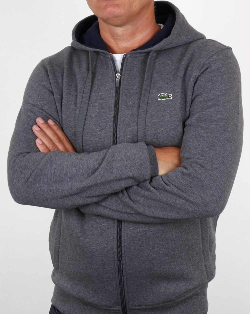 Lacoste Hooded Full Zip Sweatshirt Pitch/Navy