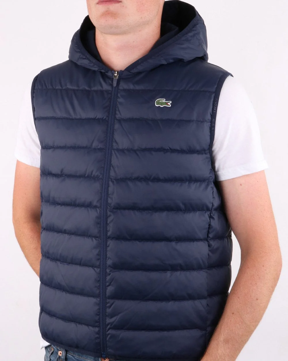 Lacoste Hooded Gilet Navy - Image 2