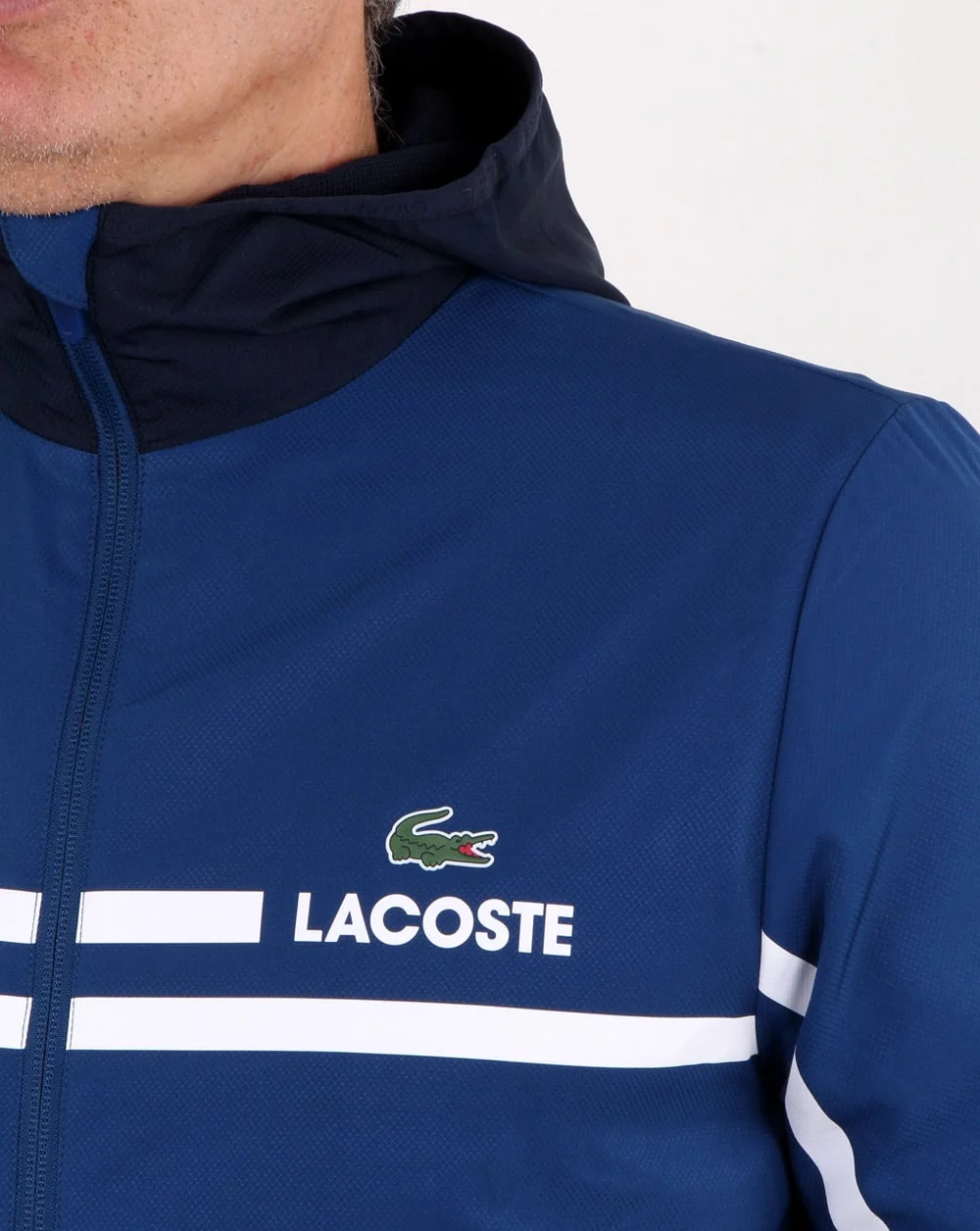 Lacoste Hooded Jacket Marino/navy Blue/white - Image 2