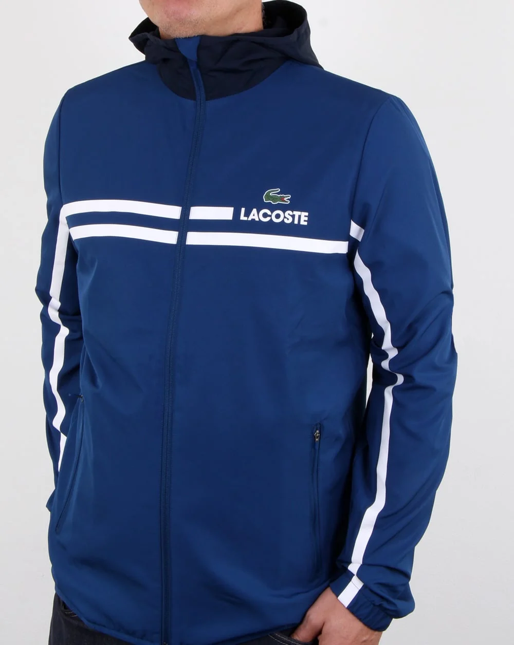 Lacoste Hooded Jacket Marino/navy Blue/white - Image 4