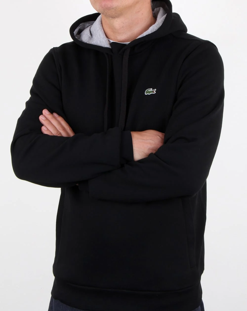 Lacoste Hooded Overhead Sweat Black/silver Chine - Image 4