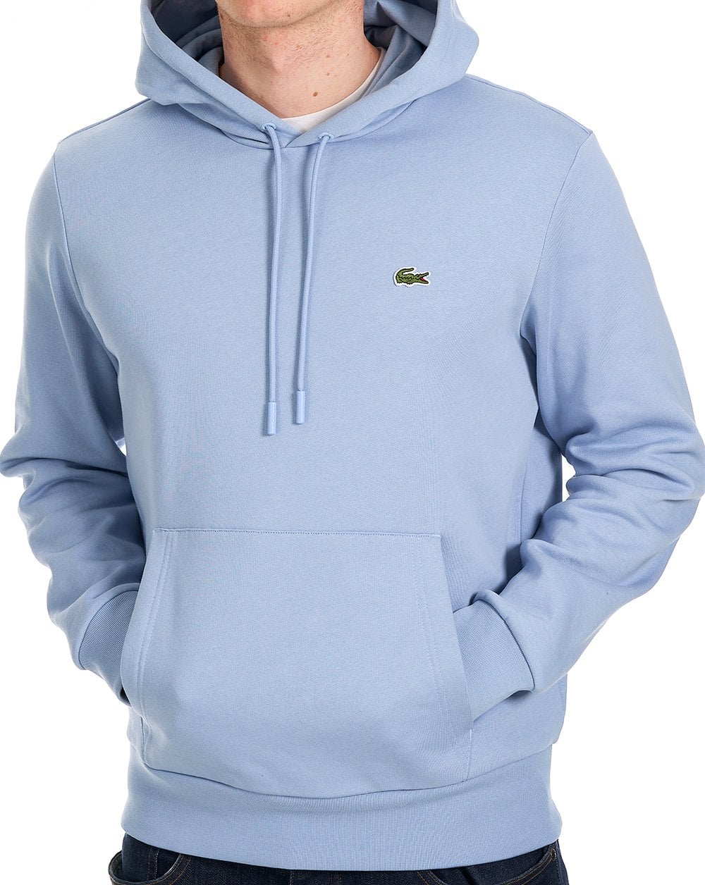 Lacoste Hooded Sweatshirt Light Blue - Image 3
