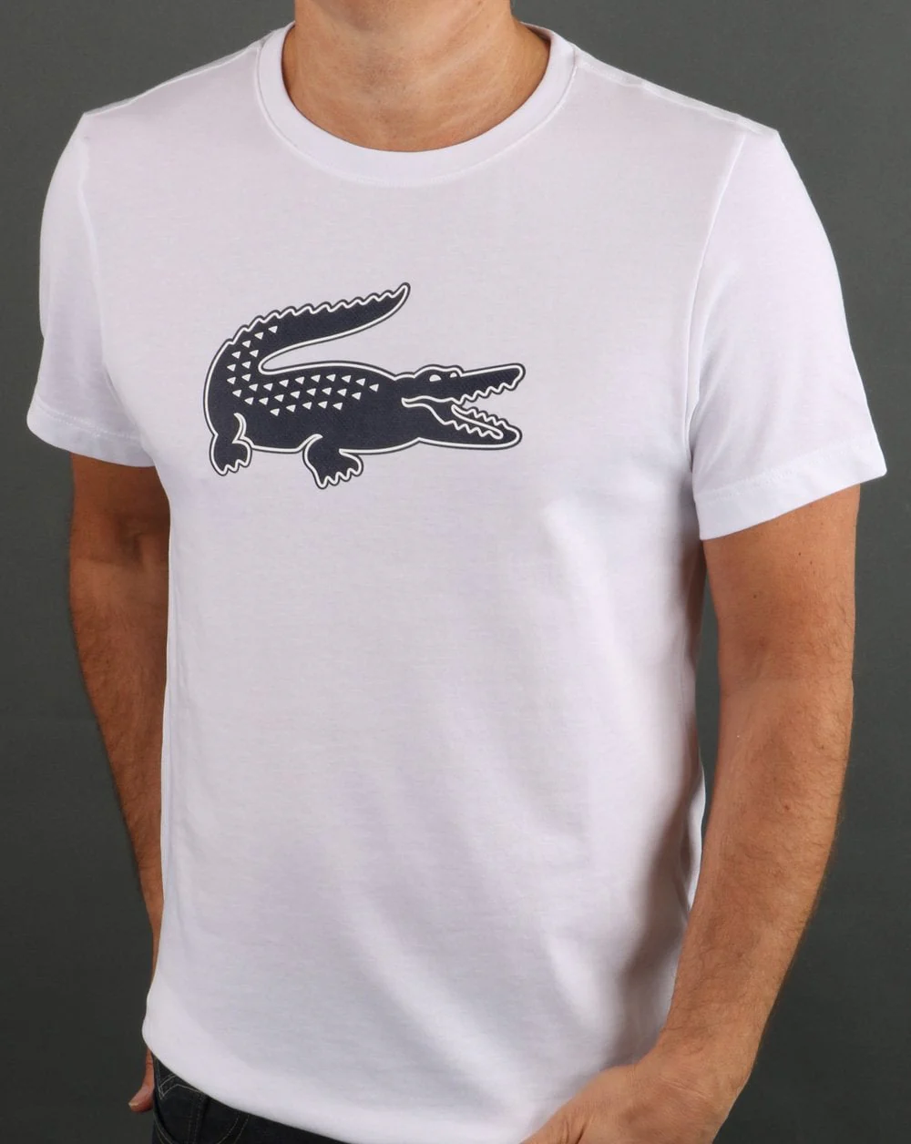 Lacoste Logo T-shirt White/navy - Image 3