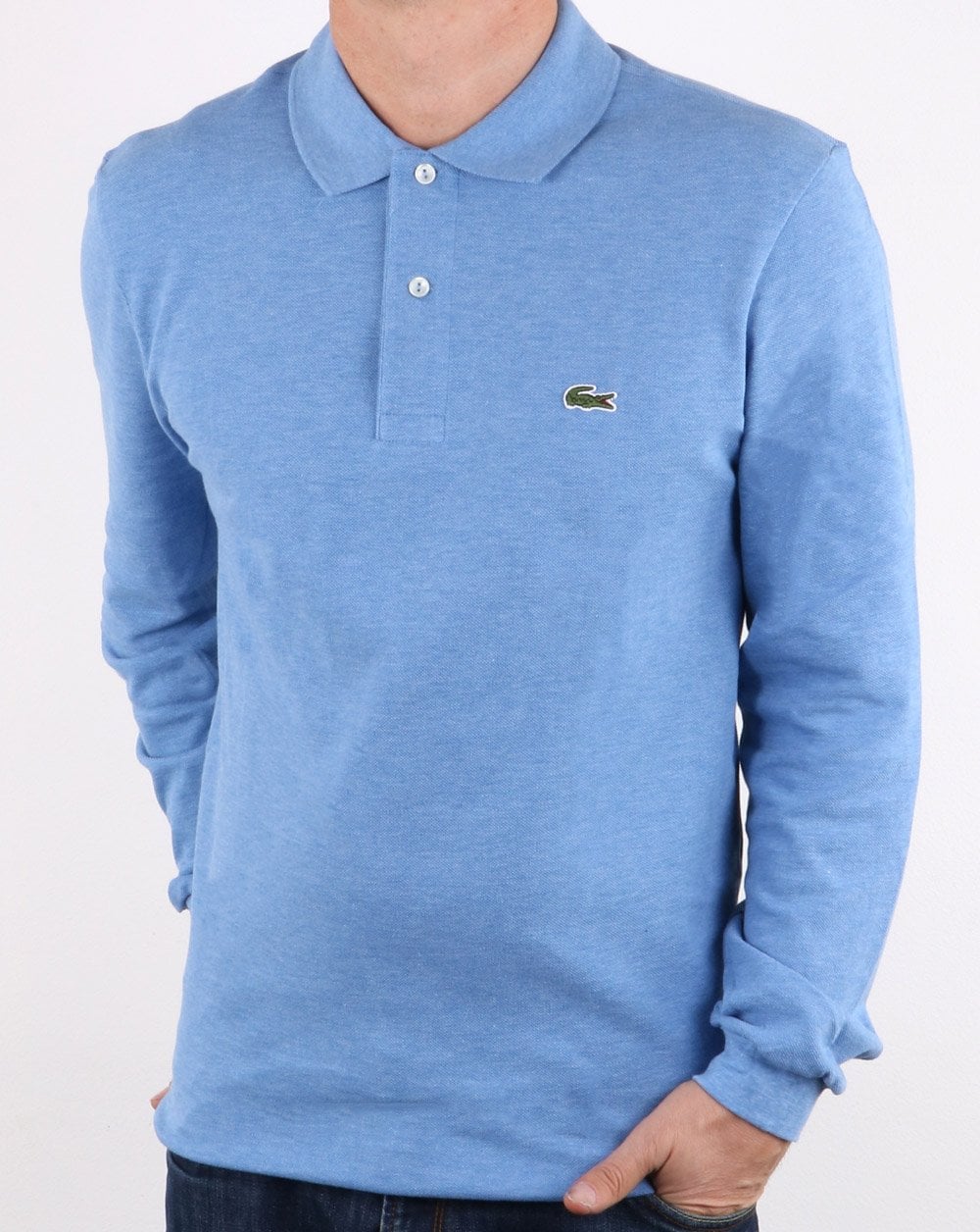 Lacoste Long Sleeve Polo Shirt Light Blue - Image 2