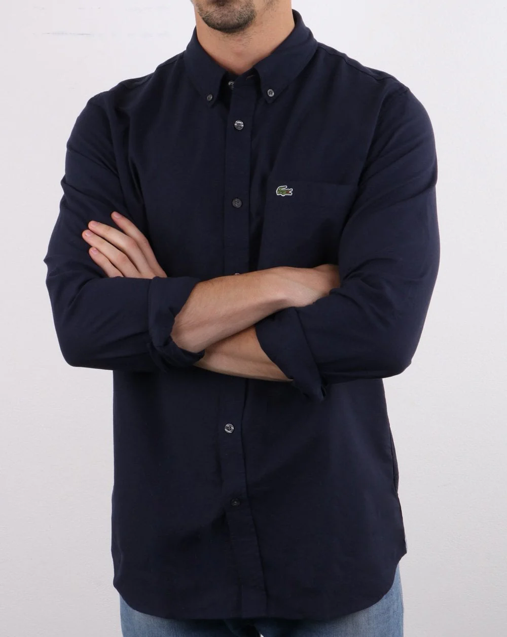 Lacoste Long Sleeve Shirt Dark Navy - Image 2