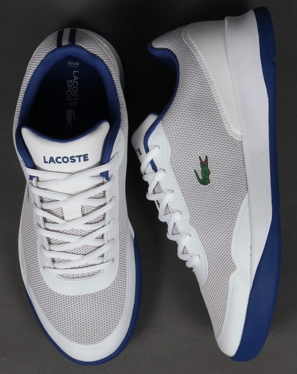 Lacoste LT Spirit 117 Trainers White/Blue - Image 2