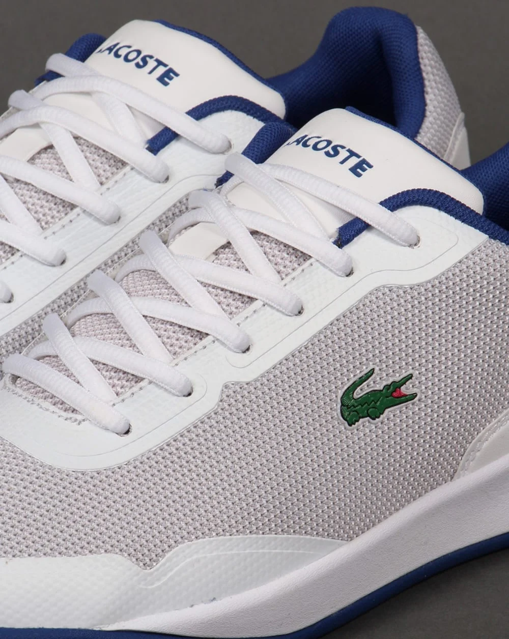 Lacoste LT Spirit 117 Trainers White/Blue - Image 4