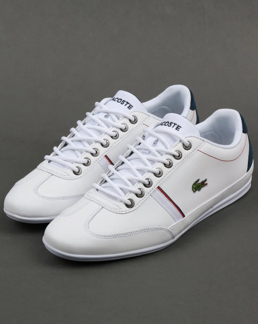Lacoste Misano Sport Trainers White/Navy - Image 3