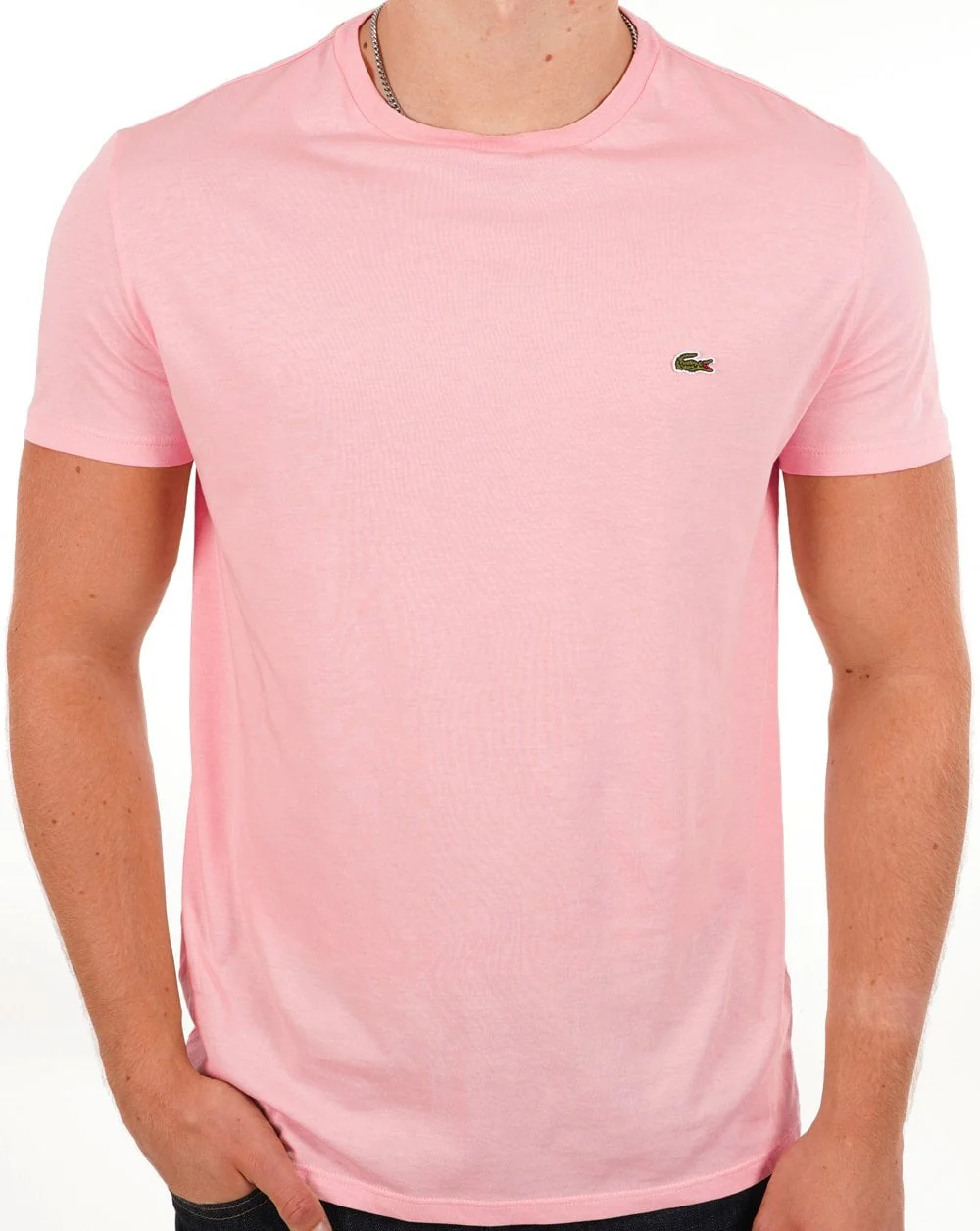 Lacoste Pima Cotton T Shirt Pink - Image 2