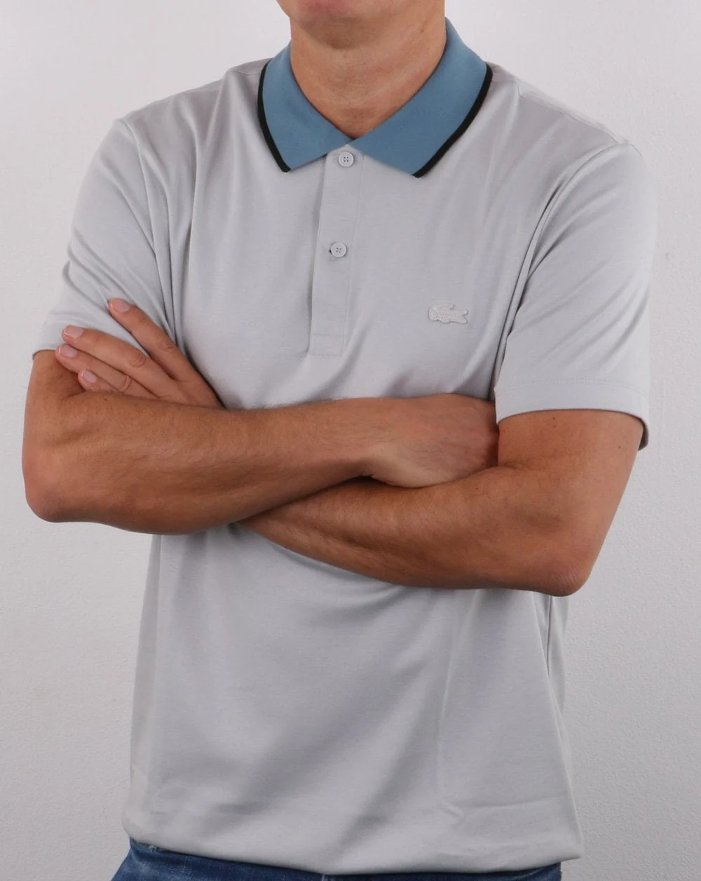 Lacoste Polo Shirt Grey - Image 4