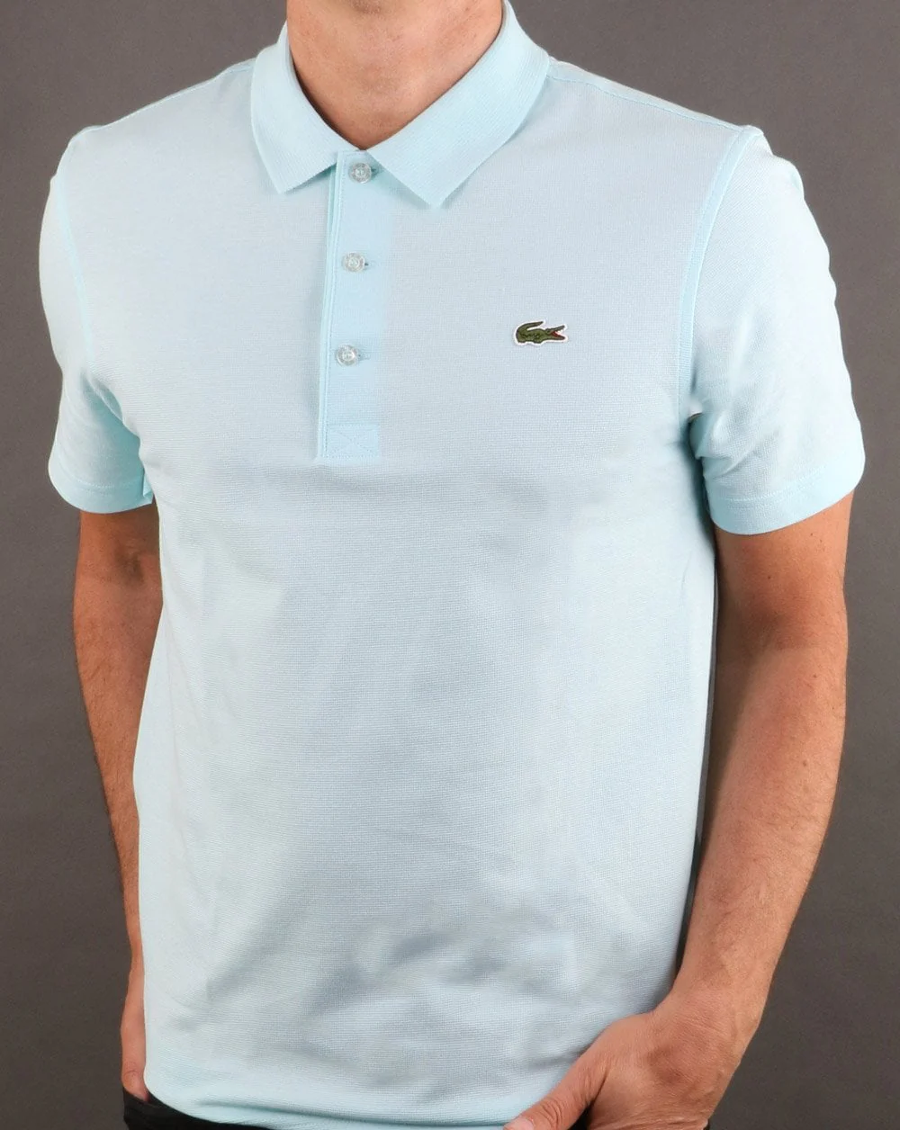 Lacoste Polo Shirt in Aqua Blue - Image 2