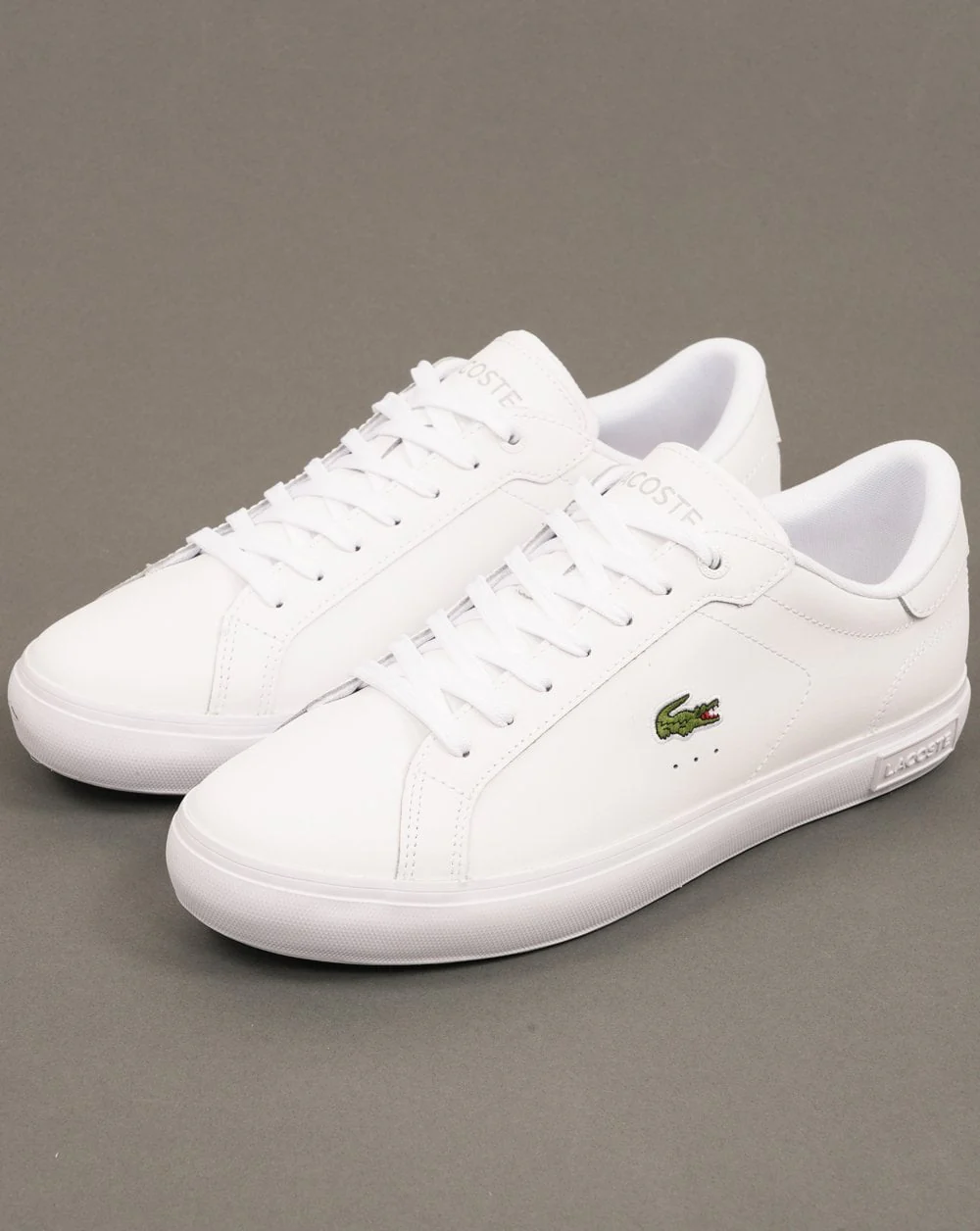Lacoste Powercourt Trainers White/White - Image 2