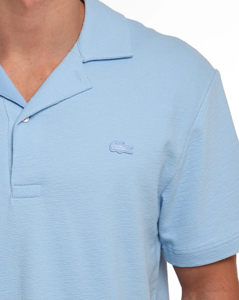 Lacoste Revere Collar Polo Chambray Blue - Image 4