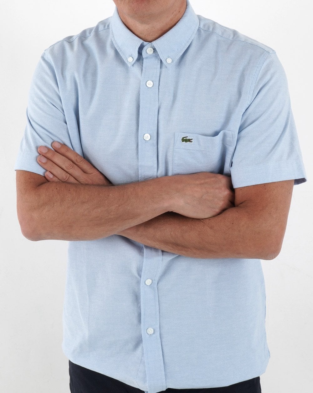Lacoste Short Sleeve Shirt Sky Blue - Image 3