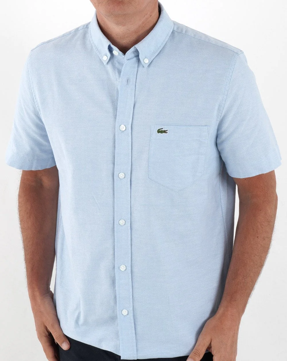 Lacoste Short Sleeve Shirt Sky Blue - Image 4