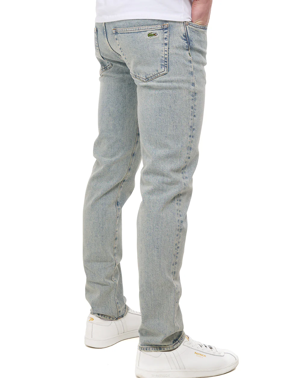 Lacoste Slim Fit Indigo Jeans Washed Bleach - Image 3