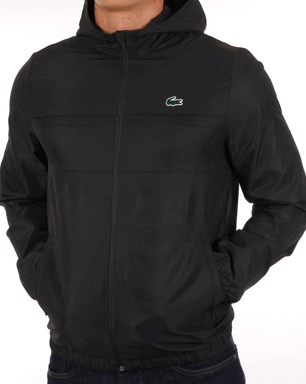 Lacoste Sport Hooded Jacket Black - Image 2