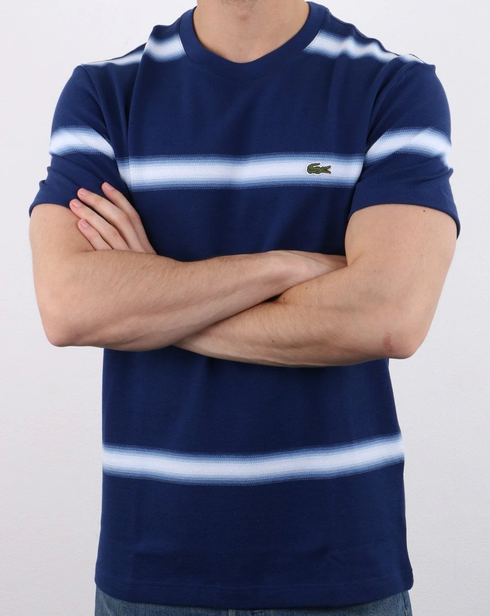 Lacoste Striped T-shirt Blue/White - Image 3