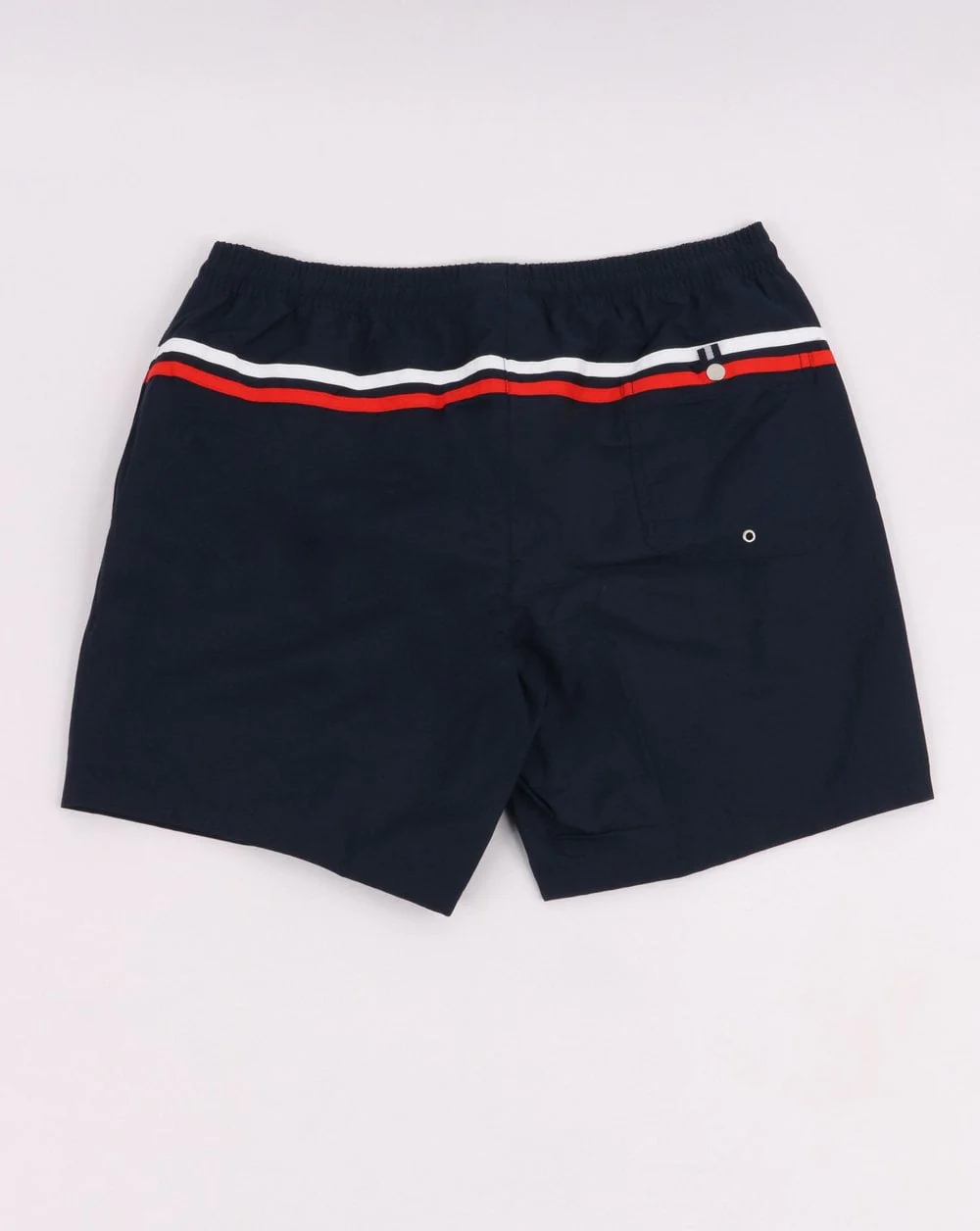 Lacoste Swim Shorts Navy With Stripe Detail - Image 3