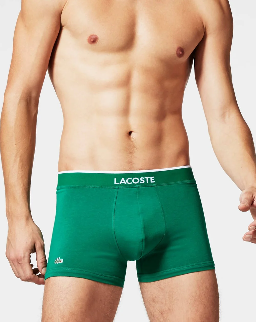Lacoste Triple Pack Boxer Shorts White/Green - Image 3